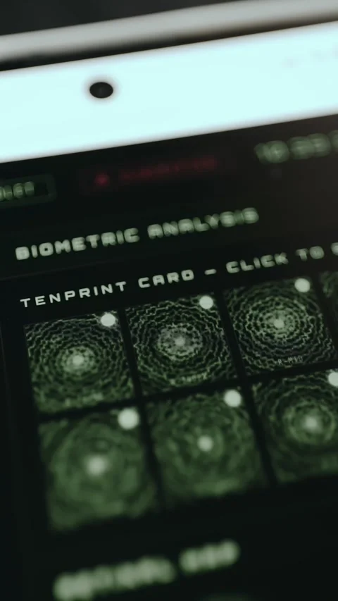 Fingerprint-based biometric analysis used for identity verification Stock Footage 332892046