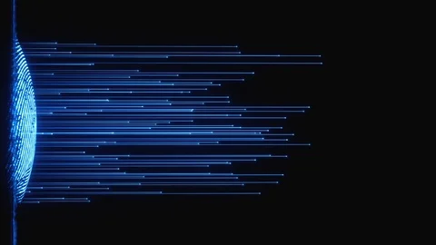 Fingerprint Binary Microchip Stock Footage 116754553