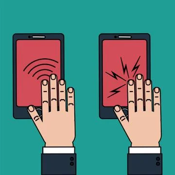 Fingerprint biometric identification Illustrazione stock