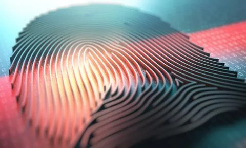 Fingerprint Biometric Reader Stock Illustration