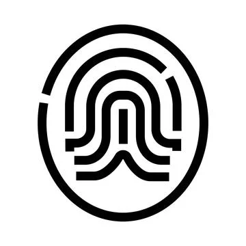Fingerprint biometric security icon for digital authentication Illustrazione stock