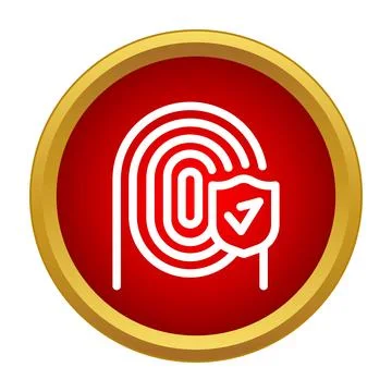 Fingerprint biometric security identification protecting user data Illustration