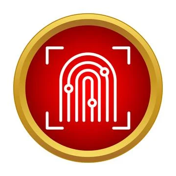 Fingerprint biometric security scan for personal identification Stock Illustration