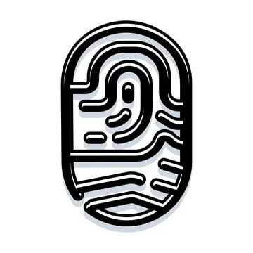 Fingerprint biometrics identity security authentication for digital access Stock Illustration