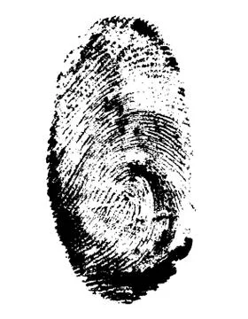 Fingerprint black vector illustration Stockillustratie