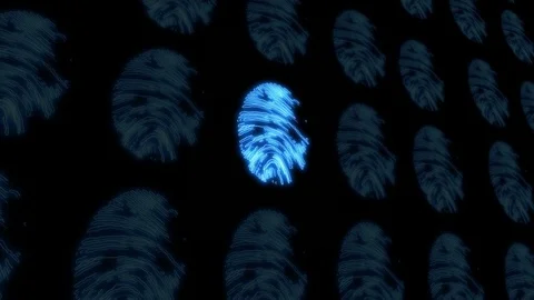 Fingerprint CGI animation. 4k video Stock Footage 82726925