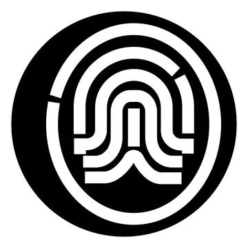 Fingerprint circle combining technology and security Stock Illustration