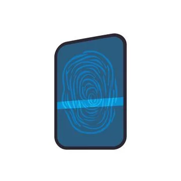 Fingerprint code security system protection icon. Vector graphic Stock Illustration