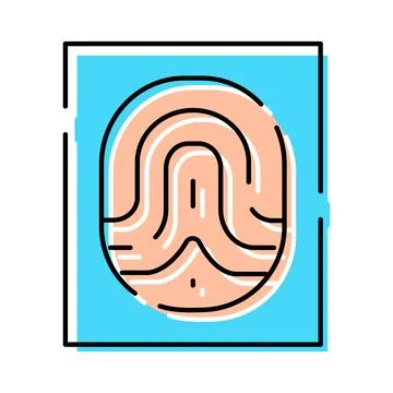Fingerprint data scan providing identity security access Stock Illustration