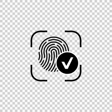 Fingerprint datum validation. Stock Illustration