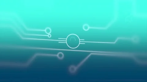 Fingerprint on glowing blue technological background. Stock Footage 153472681