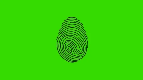Fingerprint on green screen Stock Footage 90884509