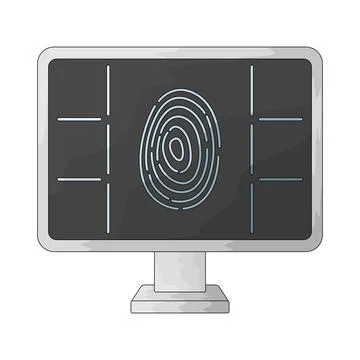 Fingerprint hack illustration Stock-Illustration
