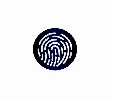 Fingerprint icon close-up isolated - security and unlock Stock Illustration