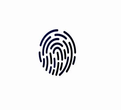 Fingerprint icon close-up isolated - security and unlock Stock Illustration