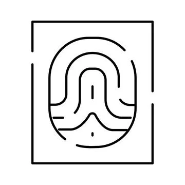 Fingerprint icon for digital security and authentication concept Stock Illustration