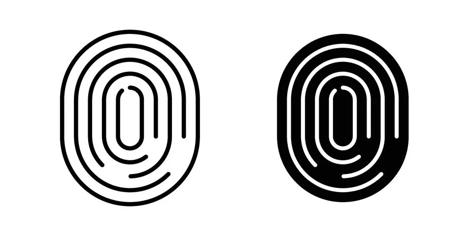 Fingerprint icon graphic element. web icon set Stock Illustration