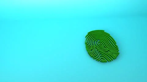 Fingerprint icon. Identification. Stock Illustration