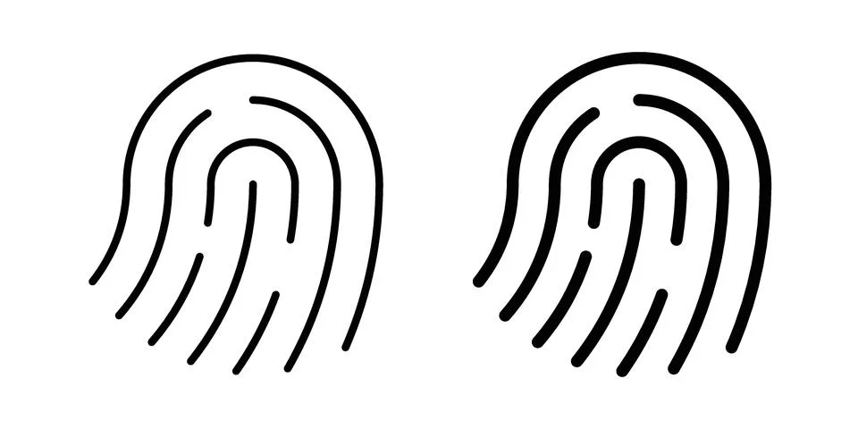 Fingerprint icon or illustration vector symbols Stock Illustration