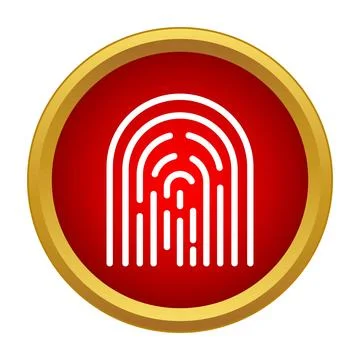 Fingerprint icon representing digital identity biometric security Stock Illustration
