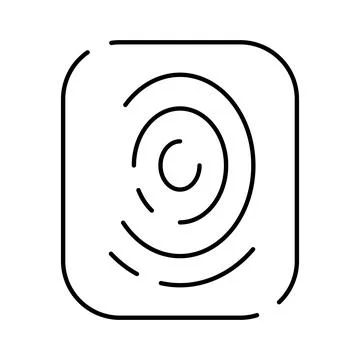Fingerprint icon representing digital security and biometric identification Illustrazione stock