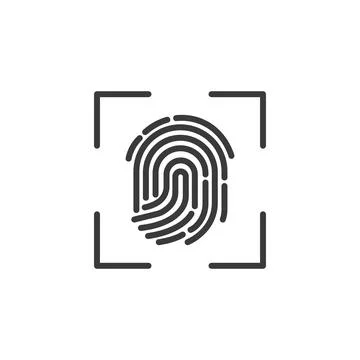 Fingerprint icon. Security access concept. Biometrics system 스톡 일러스트