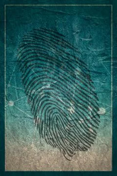 Fingerprint icon. Security technology Stock Illustration