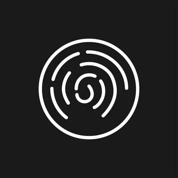 Fingerprint icon. Simple flat design symbol, vector illustration Stock Illustration