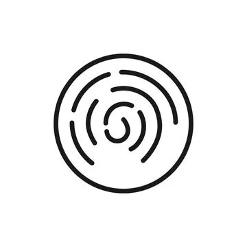 Fingerprint icon. Simple flat design symbol, vector illustration Stock Illustration