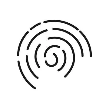 Fingerprint icon. Simple flat design vector illustration Stock Illustration