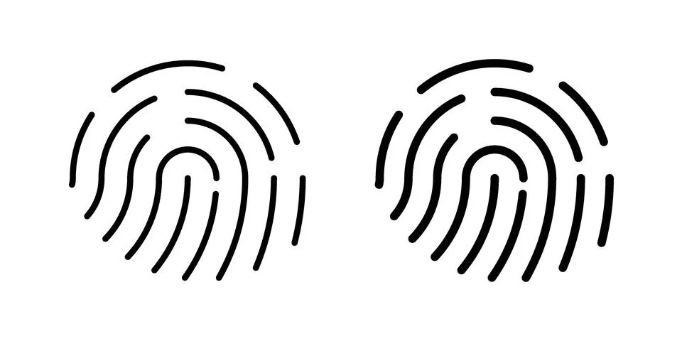 Fingerprint icon vector design illustrations Stock Illustration