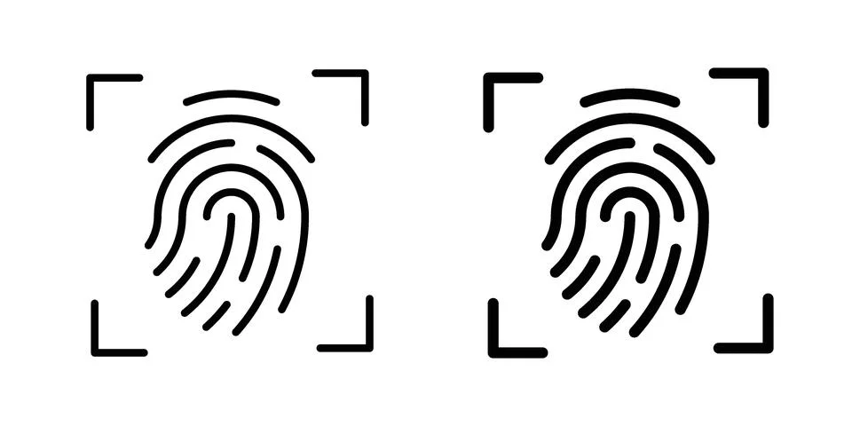 Fingerprint icon vector design illustrations Illustrazione stock