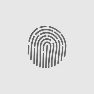 Fingerprint icon vector. ID scanner. Touch fingerprint identification sensor Stock Illustration