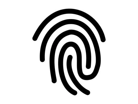 Fingerprint Icon Vector Illustration Design Stock Illustration