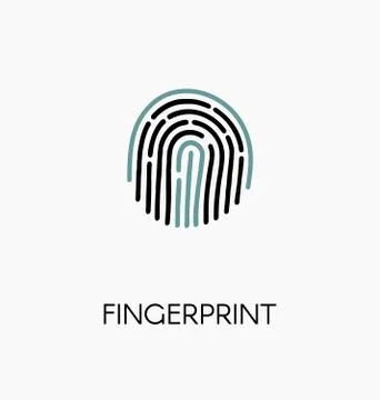 Fingerprint icon vector illustration Stock Illustration