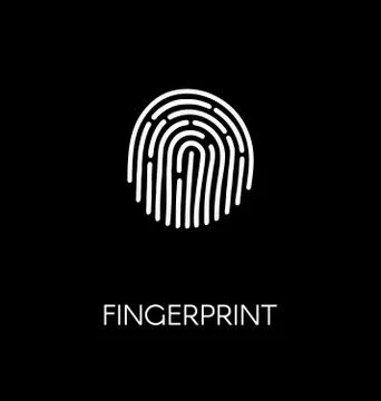 Fingerprint icon vector illustration Stock Illustration