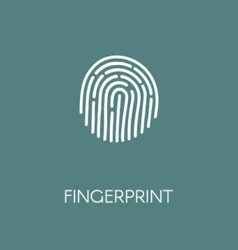 Fingerprint icon vector illustration Stock Illustration