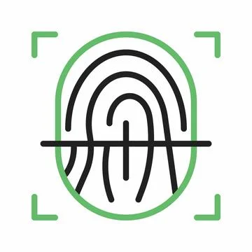 Fingerprint icon vector image. Stock Illustration