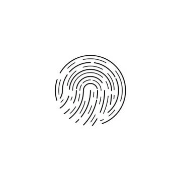 Fingerprint Icons. Identification and security. Vector illustration Stock Illustration
