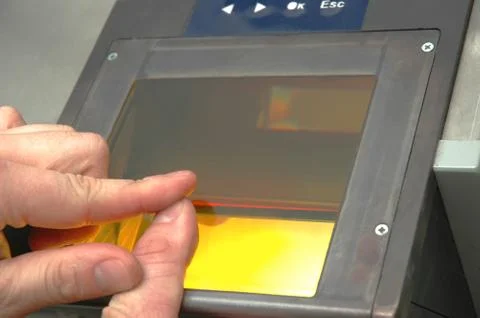 Fingerprint identification Stock Photos