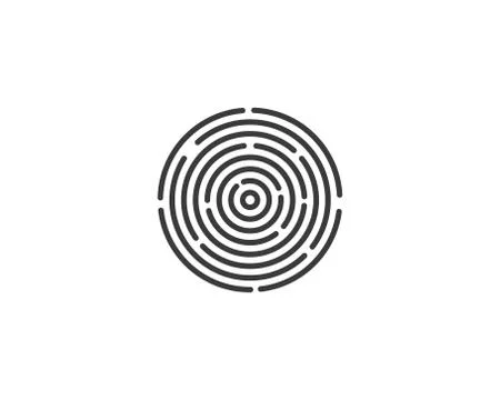 Fingerprint illustration vector template Stock Illustration