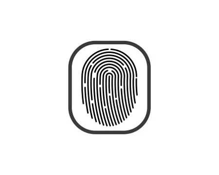 Fingerprint illustration vector template Stock Illustration