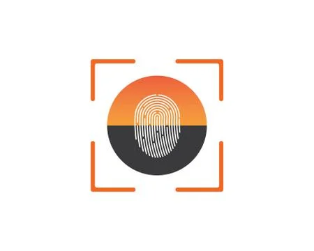 Fingerprint illustration vector template Stock Illustration