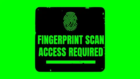 Fingerprint label stamp animation Stock Footage 345263664