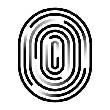 Fingerprint linear icon Stock Illustration