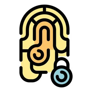 Fingerprint lock system accessing personal data with secure authentication Stock Illustration