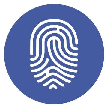 Fingerprint Loop Icon. Vector illustration EPS 10 in trendy flat style isolated. Illustrazione stock