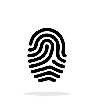Fingerprint loop type icon on white background. Stock Illustration