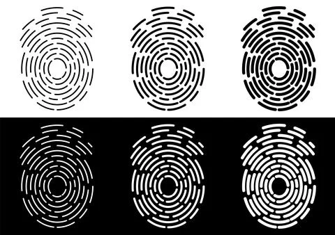 Fingerprint maze vector background. Scan icon. Stock Illustration