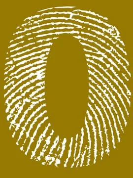 Fingerprint Number 0 Illustrazione stock